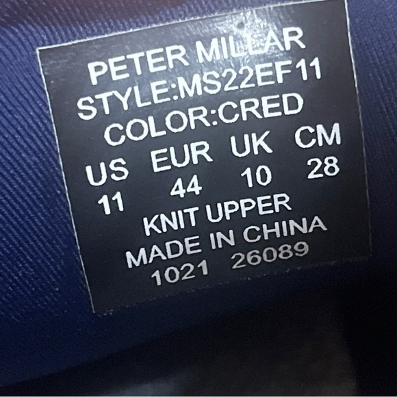 Peter Millar Men's Hyperlight Apollo Sneaker - Red - size 11 - Picture 5 of 8